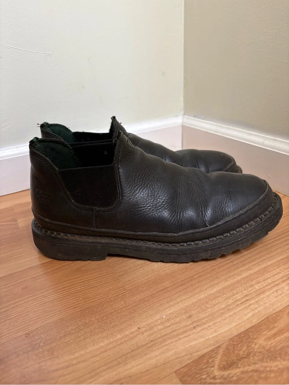 Georgia Boot Men's Black Leather Chukka Work Boots